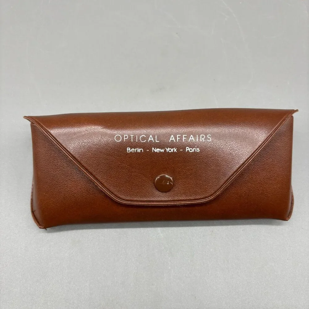 Vintage Christian Roth Optical Affairs Eyeglass Sunglasses Case Italy Brown